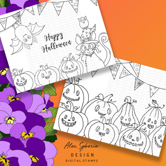halloween-cardmaking-bat-stamp-digistamp-alexsyberia-pumpkins