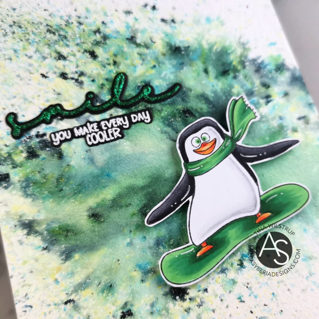 Alex-Syberia-Designs-stamps-penguin-smile-green-nuvo-shimmer