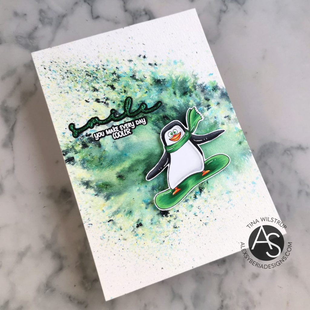 Alex-Syberia-Designs-stamps-penguin-smile-green-nuvo-paste