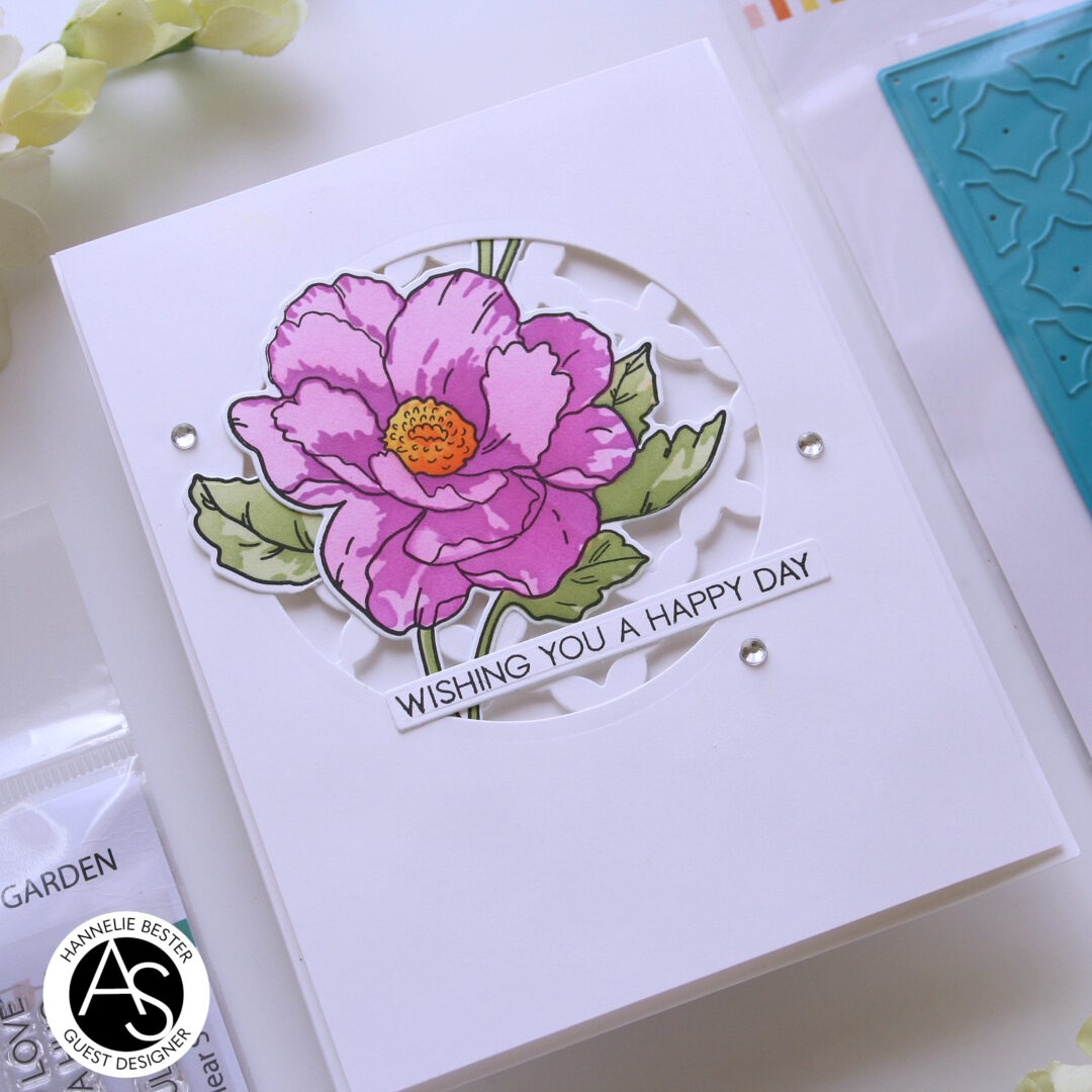 How to use a large floral stamp to make clean and simple cards