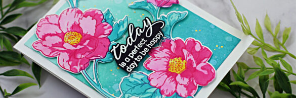 Alex Syberia Designs Spring Garden Stenciled Card