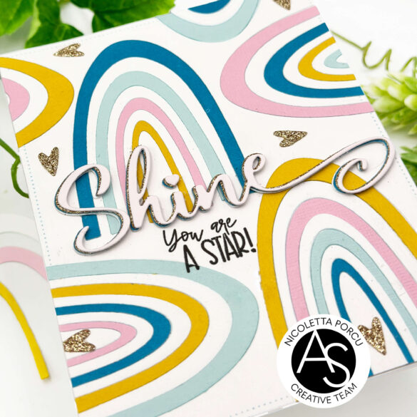 Alex-Syberia-Designs-Quirky-Rainbow-Bright-and-Bubbly-dies-cardmaking-sentiments-rainbow-stars-tutorial