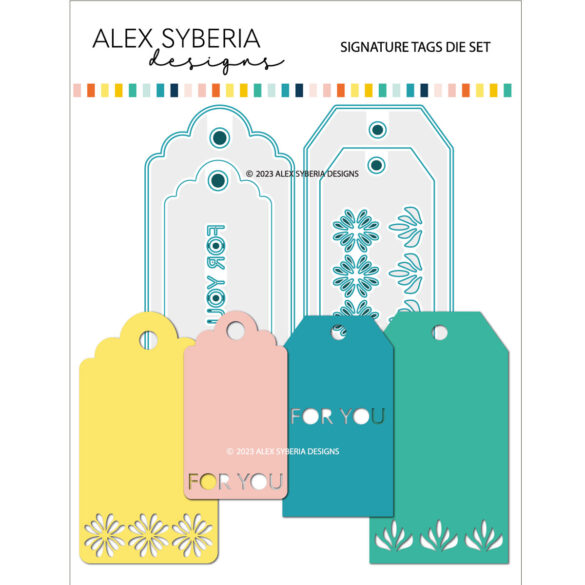 Signature-Tags-Die-Set-Alex-Syberia-Designs-cardmaking-scrapbooking-mixed-media-projects-supplier
