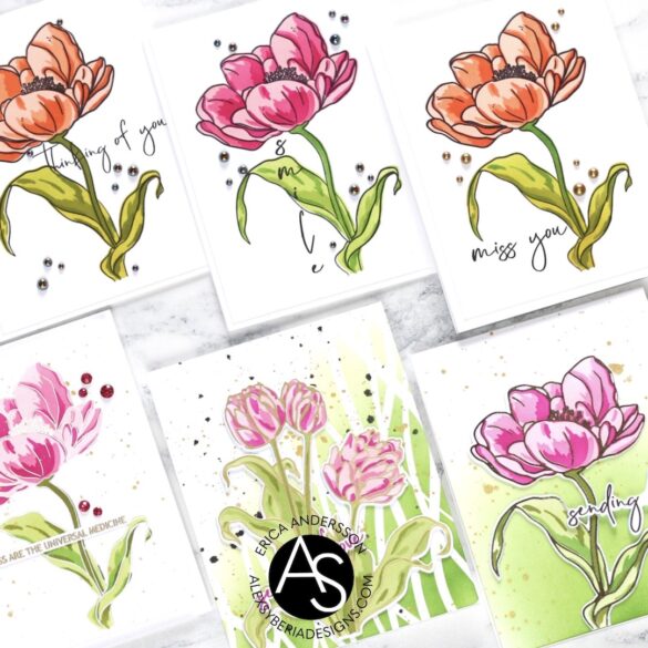 tulips-alex-syberia-designs-stamp-stencil-hotfoil-cardmaking-scrapbooking