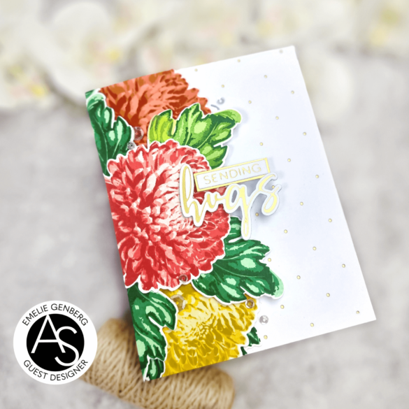 Alex-Syberia-Designs-Chrysanthemum-stamp-cardmaking-scrapbooking-hotfoil-hugs