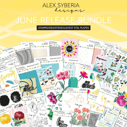 Alex-Syberia-Designs-Release-June-Bundle-summer-penguins-hot-foils-mermaids-birds-tulps-stencils-layering-stamps