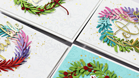 Alex Syberia Designs Winter Foliage Wreath Cards