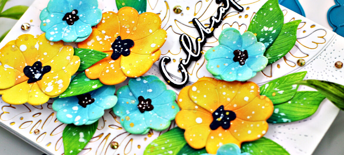 Delicate Blooms Die Cut Card