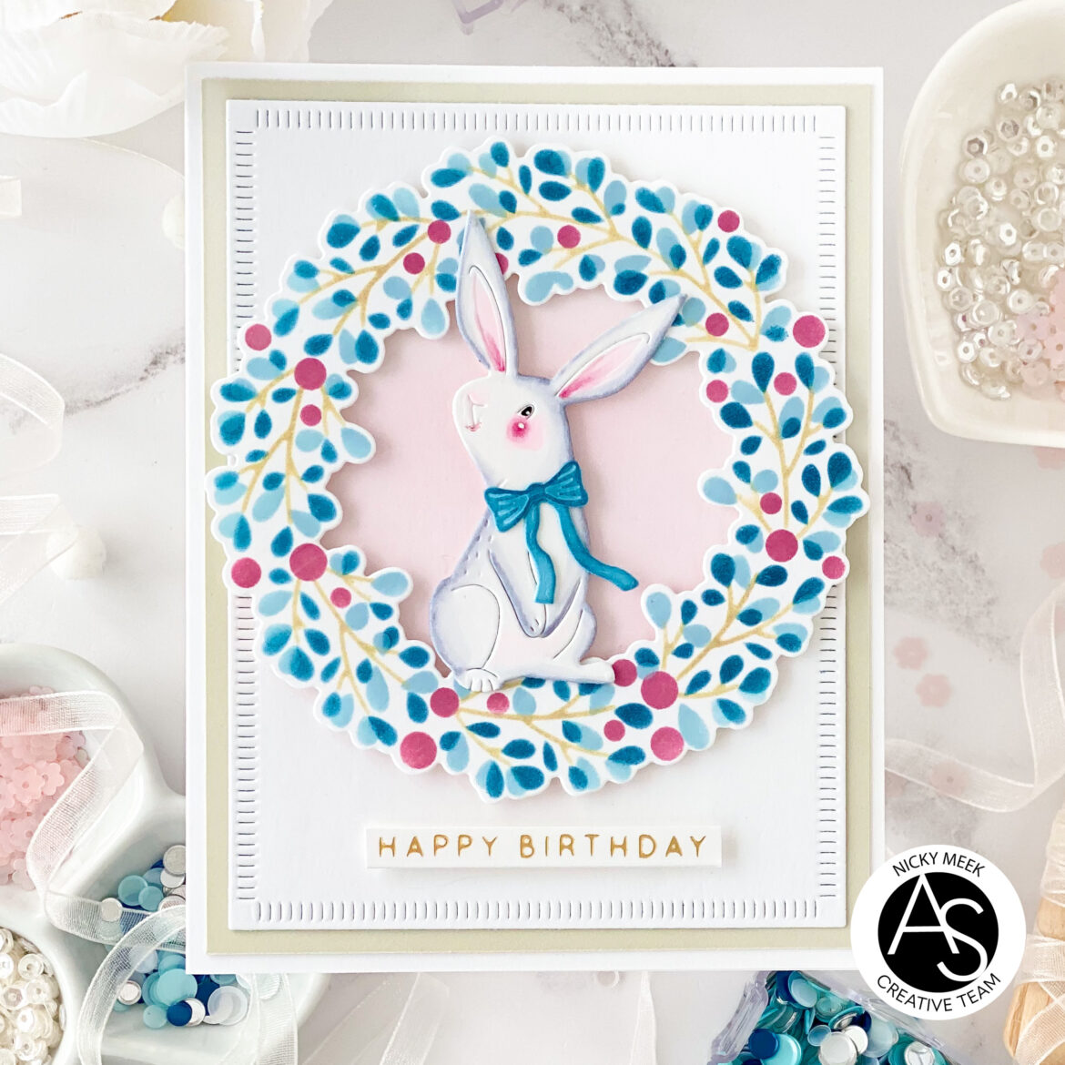 alex syberia rabbit die cardmaking spring