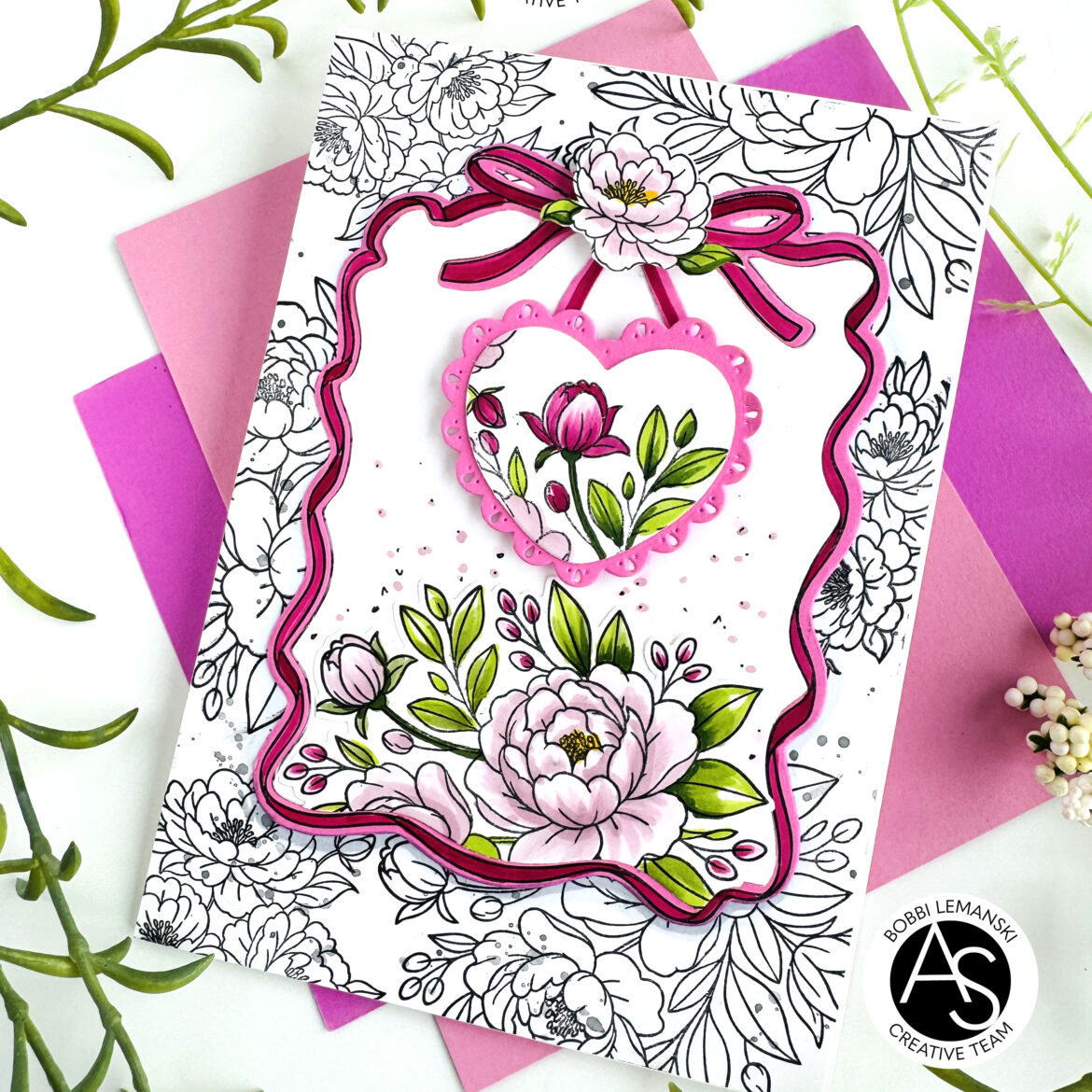 Wrapped in Love Heart Frame Alex Syberia Designs