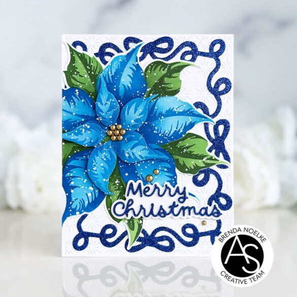 FestivePoinsettia-Alex Syberia stamps for cardmaking and scrapbooking